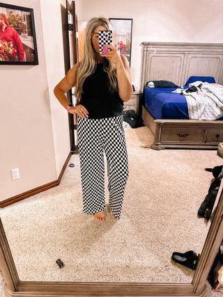 Checkered Flowy Pants