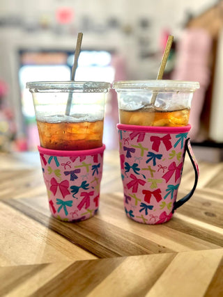 Iced Coffee Coolies- Bows