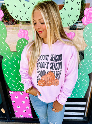 Pink Spooky Season Sweatshirt