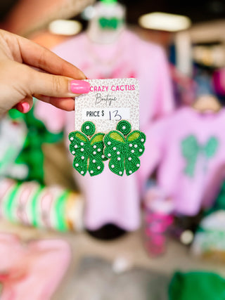 St Patty’s Bow Earrings