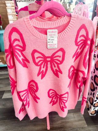 Pink Bow Sweater