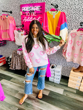 Pink Heart Valentine Sweater