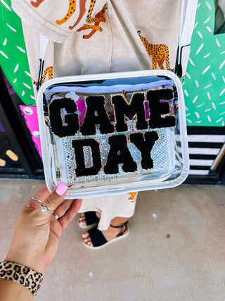 Clear Game Day Crossbody Purse- Black