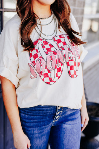 Licensed Checkered OU Graphic Tee