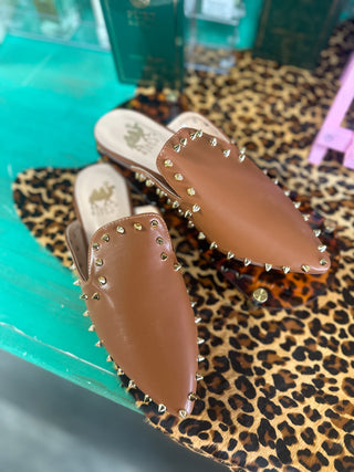 Studded Mules- Camel