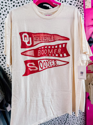 Licensed OU Pennant Flag Graphic Tee