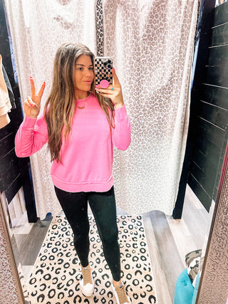 Hot Pink Comfy Pullover