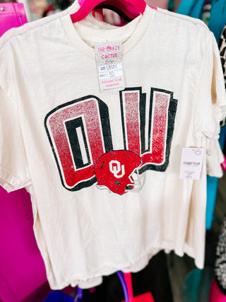 Licensed Vintage OU Helmet Graphic Tee