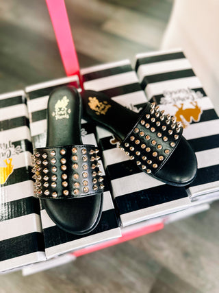 Studded Sandals - Black