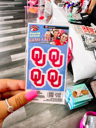 OU Game Day Temporary Tattoos