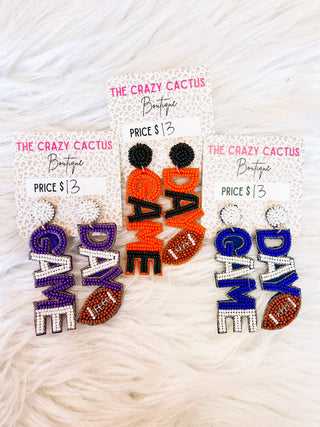 Beaded Game Day Earrings