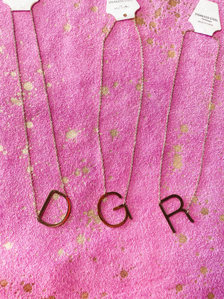 Rose Gold Initial Necklaces